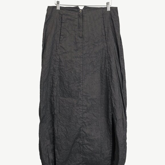 Annette Gortz Split Black Pinstripe Bubble-Hem Skirt-Pants - Picture 1 of 10